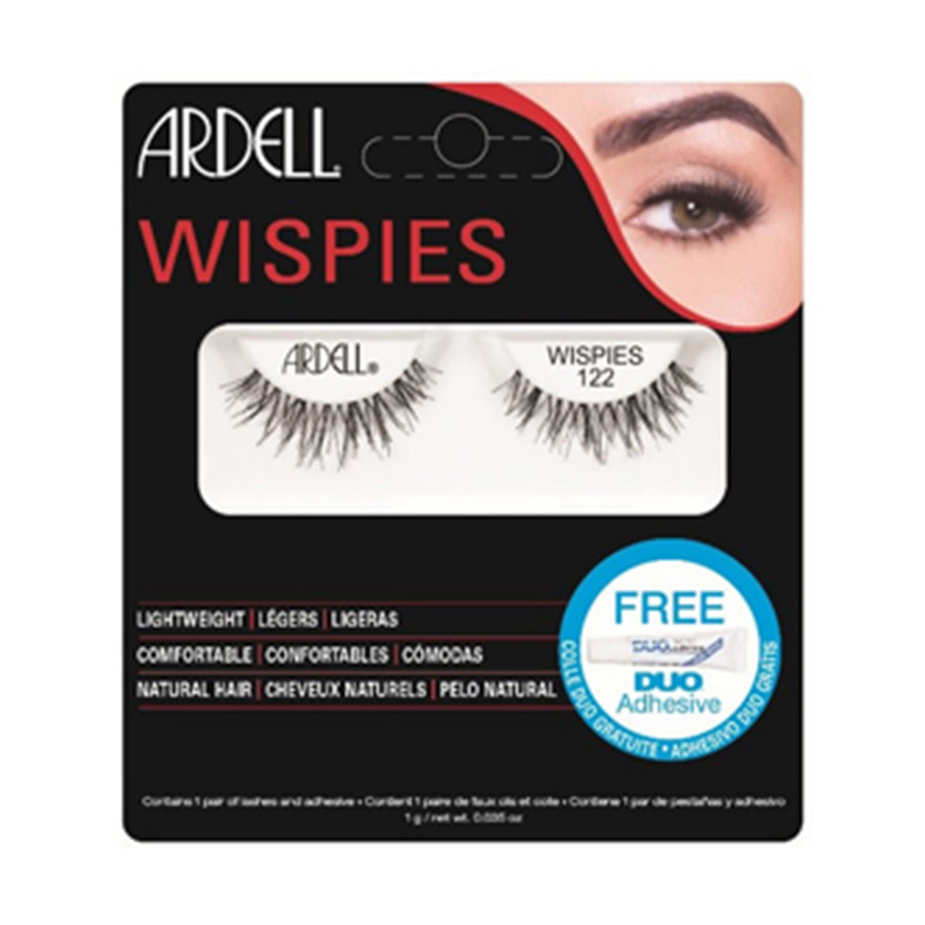 Ardell Wispies Eye Lashes, No. 122 Black (Pack of 20)