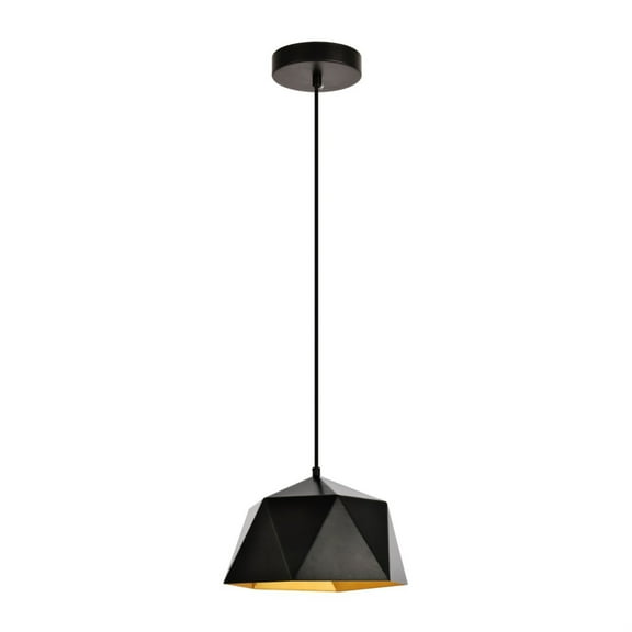 Arden Collection Pendant D10.2 H6.7 Lt:1 Black and Gold Finish
