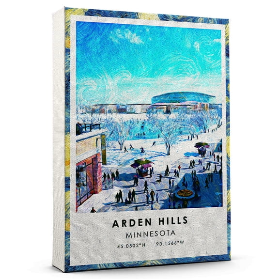 Arden Hills Travel Canvas, Minnesota Travel Art Canvas, Arden Hills Travel City Canvas, Travel Artwork Canvas