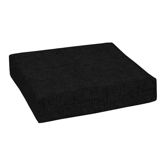 Arden Outdoor Deep Seat Bottom Cushion, 24 x 24, Rain-Proof, Fade Resistant 24 x 24, Black Leala