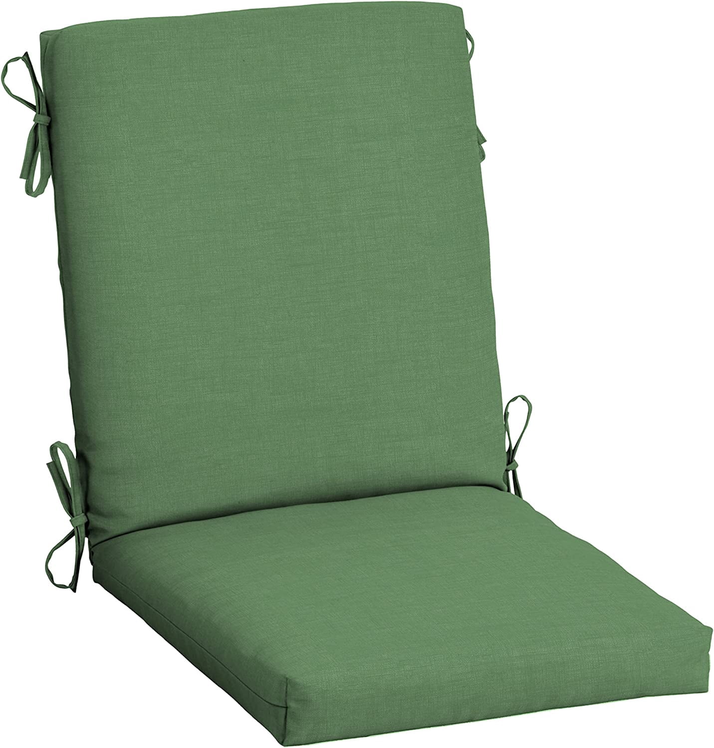 Arden Outdoor Patio Dining Chair Cushion, 20x44, Rain-Proof Seat Pad, Fade-Resistant Outdoor Cushion Bright Moss Green Leala