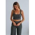 thumbnail image 1 of Arden Ribbed Tank - Charcoal, 1 of 6