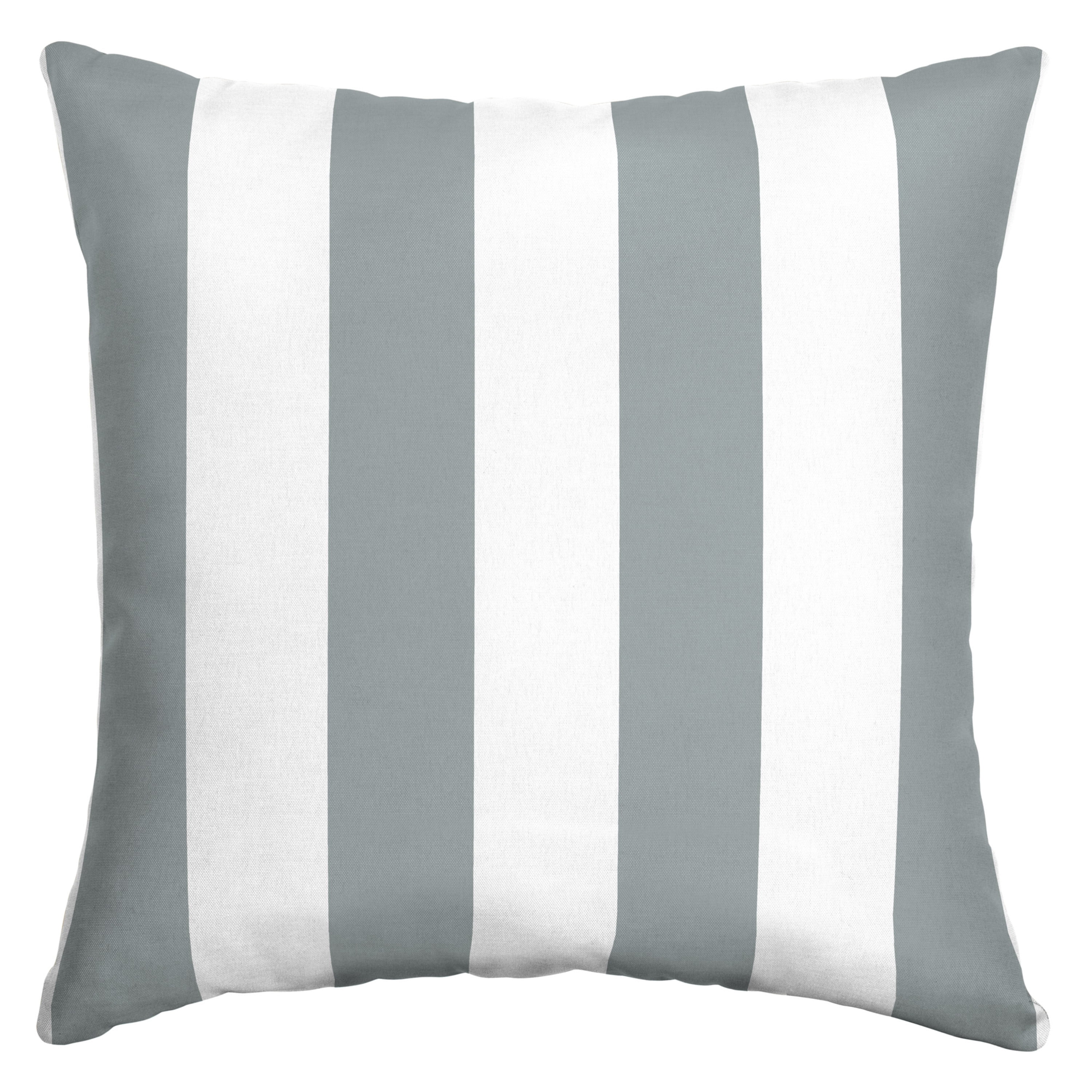 Black and white cabana stripe outdoor pillows sale