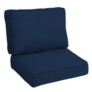 Arden Selections Modern Outdoor Deep Seating Cushion Set 24 x 24, Sapphire Blue Leala