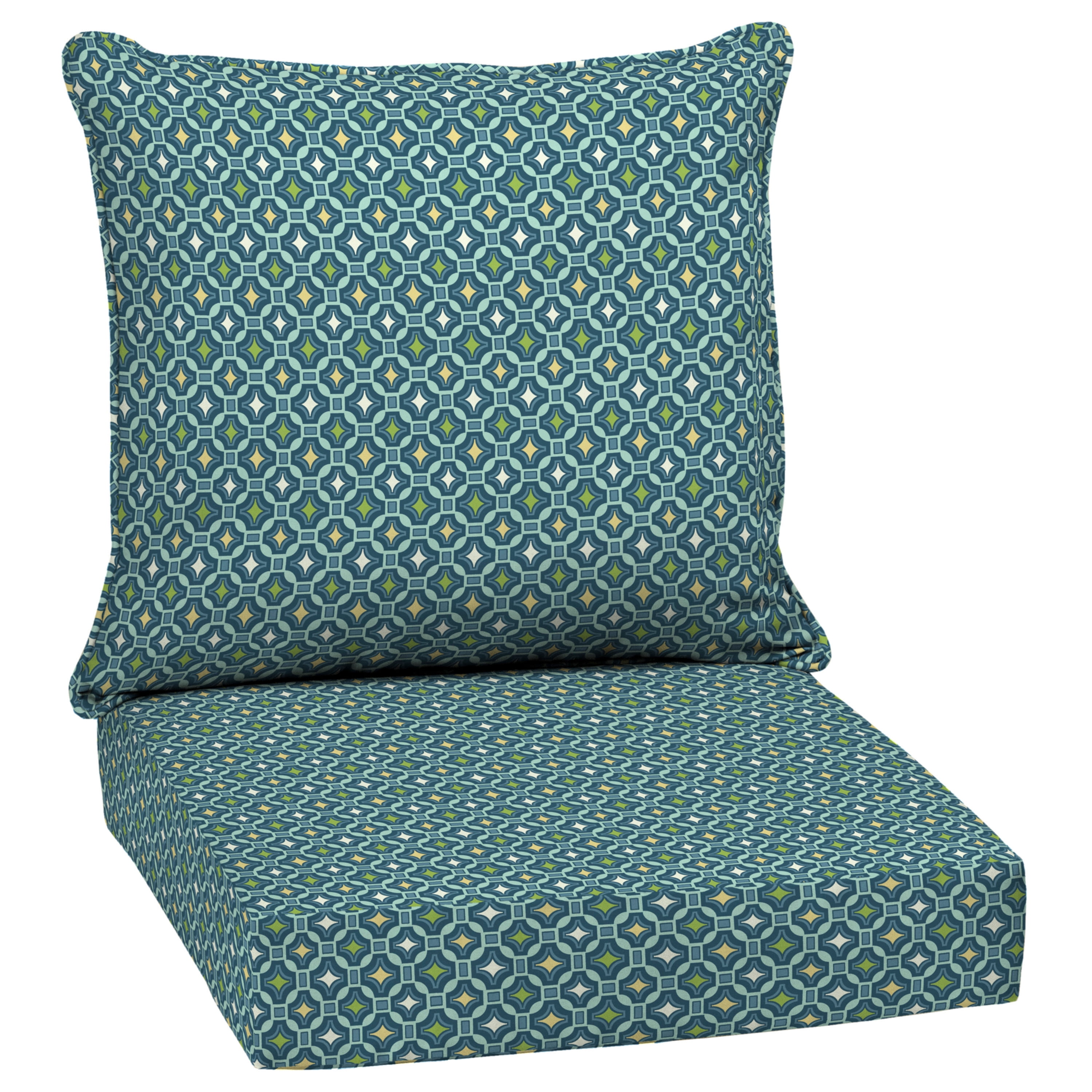 Arden Selections Outdoor Deep Seat Cushion Set, 24 x 24, Water