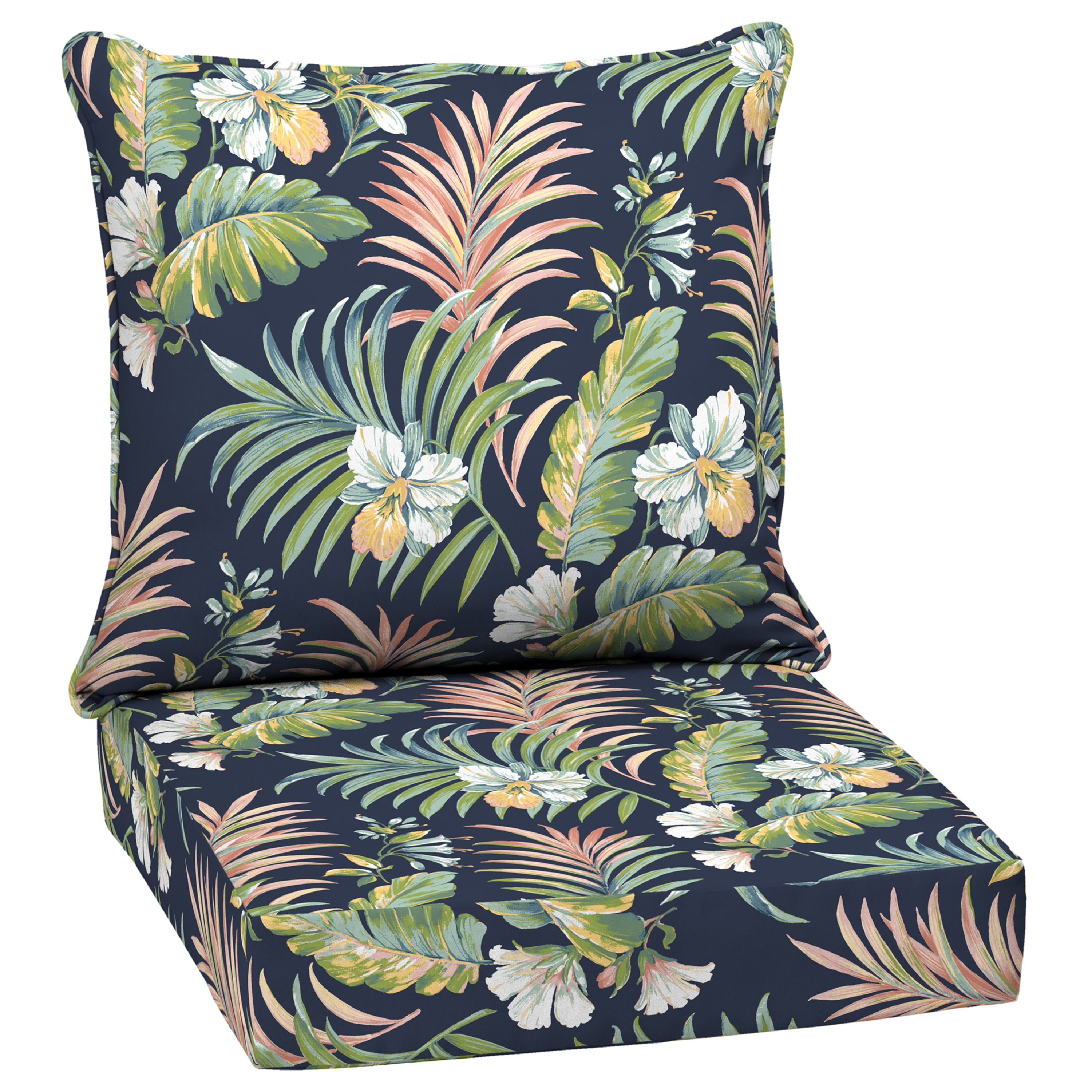 Arden Selections Outdoor Deep Seat Set Black Simone Tropical : Target