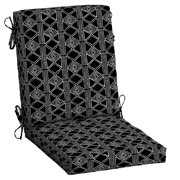 Arden Selections Outdoor Dining Chair Cushion 20 x 20, Black Global Stripe