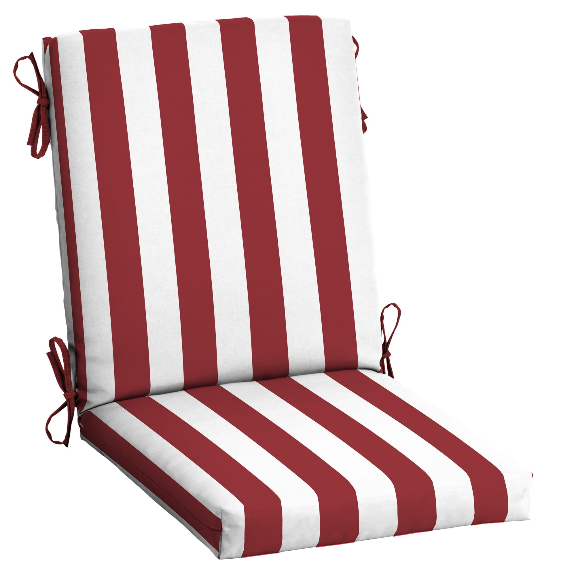 Arden Selections UV Treated Outdoor Dining Chair Cushion 44x20 Inch Ruby Red Stripe Walmart