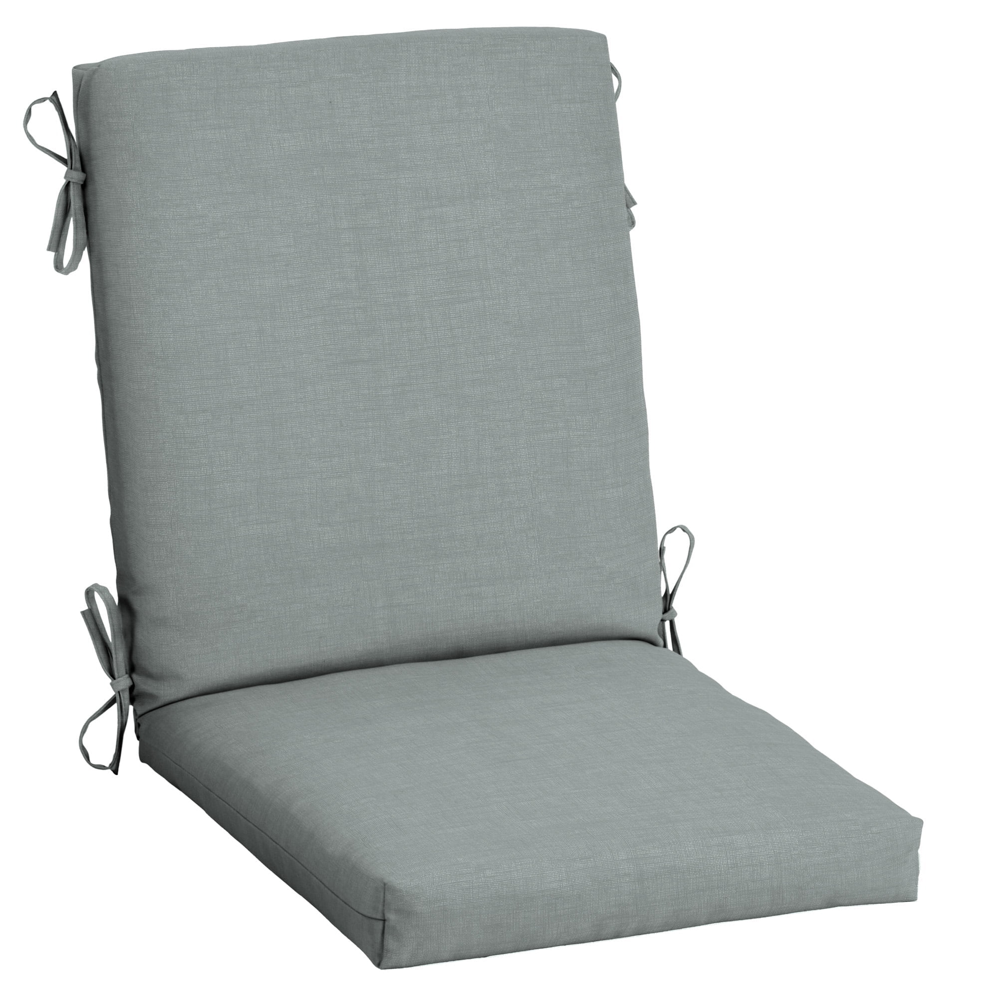 Stone Grey High Back Outdoor Dining Chair Cushion