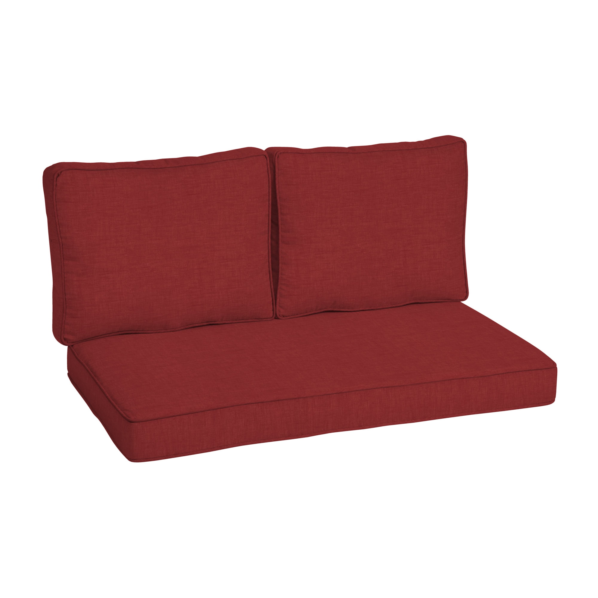 Arden Selections Loveseat Patio Furniture Cushion Set 46 x 26 Ruby Red Leala Walmart