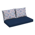 Arden Selections Outdoor Patio Back Loveseat Furniture Cushion Set