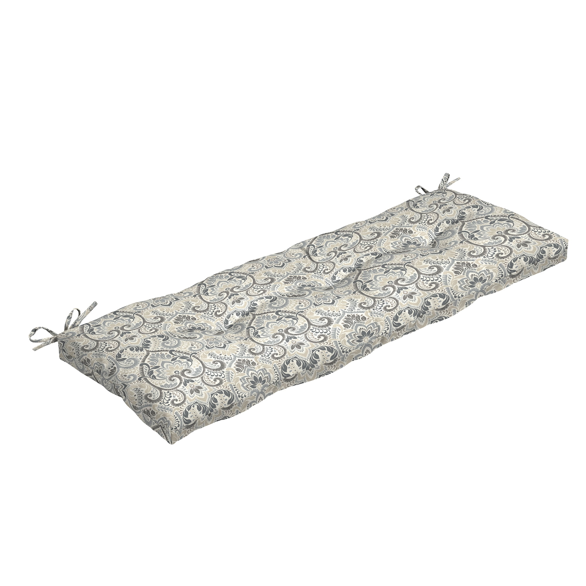 Arden Selections Outdoor Plush Modern Tufted Bench Cushion 48 x 18 Water Repellent Fade Resistant Tufted Bench Cushion for Bench and Swing 48 x 18 Blue Garden Floral Walmart
