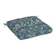 Arden Selections PolyFill Outdoor Seat Cushion 20 x 20, Sapphire Aurora Blue Damask