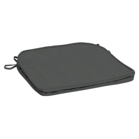 Arden Selections ProFoam 19 x 20 in Outdoor Rounded Back Seat Cushion Cover, Slate Grey