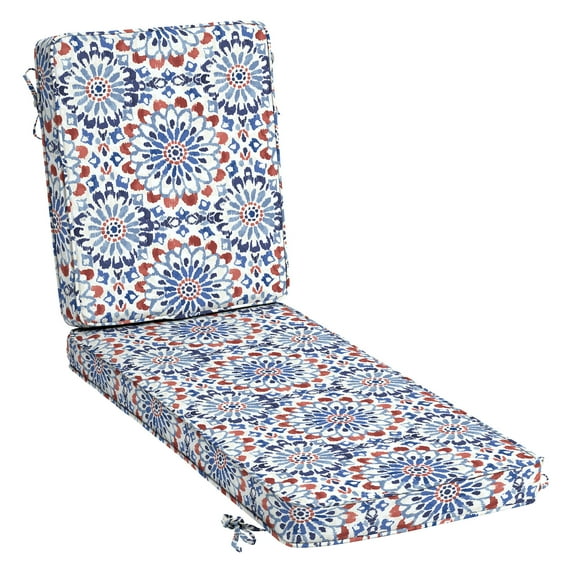 ARDEN ProFoam Essentials Outdoor Chaise Lounge Cushion, 72 x 21, Patio Cushion, Rain-Proof, Fade Resistant, Clark Blue