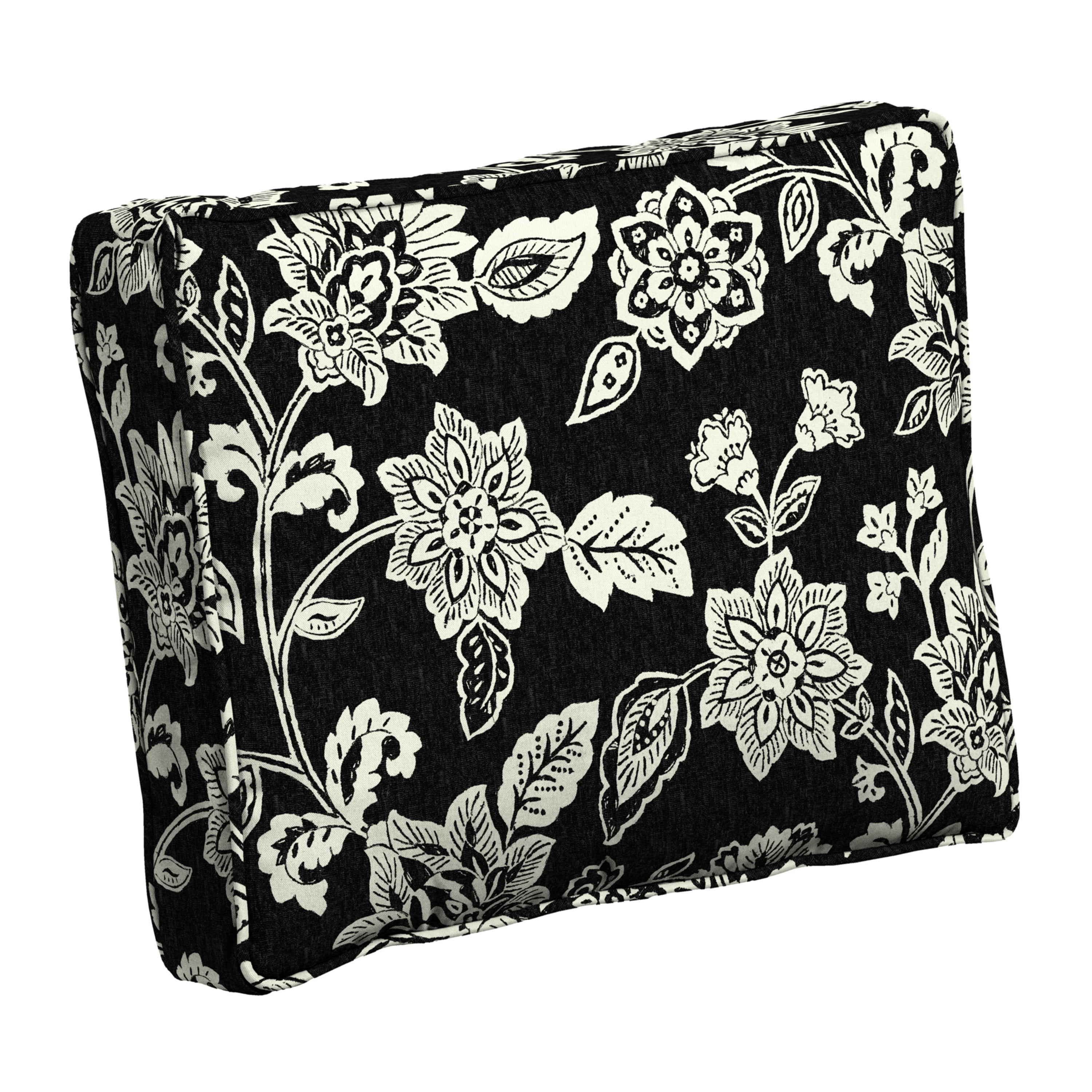 Arden Selections ProFoam Essentials Outdoor Cushion Pillow Back 19 x 24, Ashland Black Jacobean