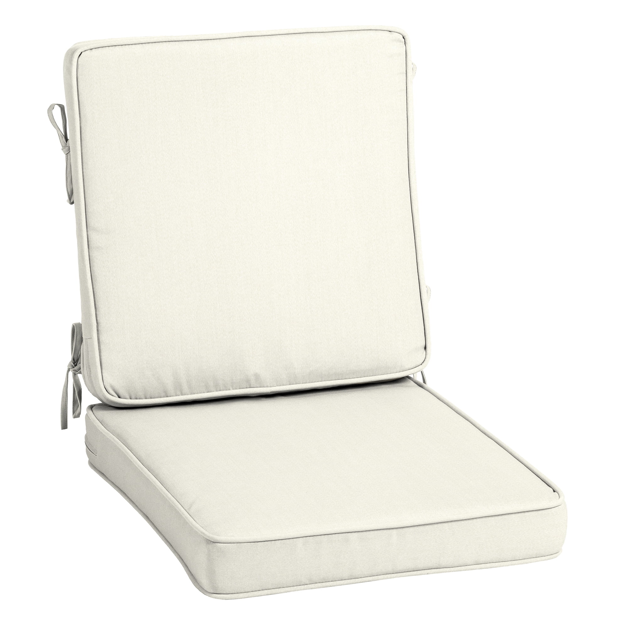 Sand Cream High Back Outdoor Dining Chair Cushion