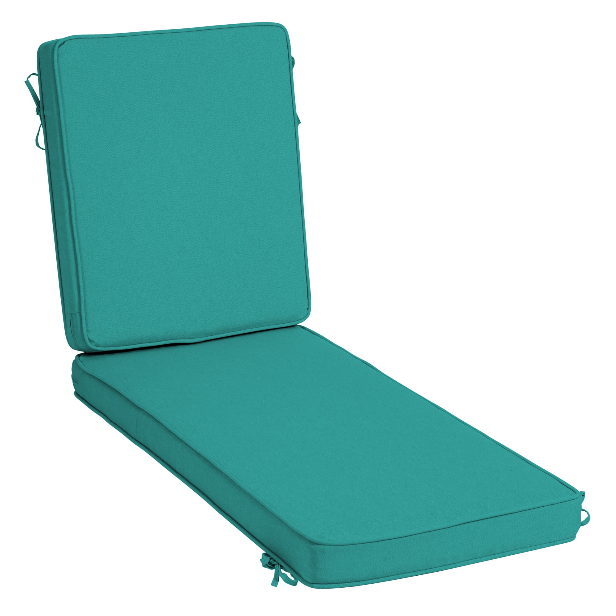 Surf Teal Acrylic Outdoor Chaise Lounge Cushion with ProFoam