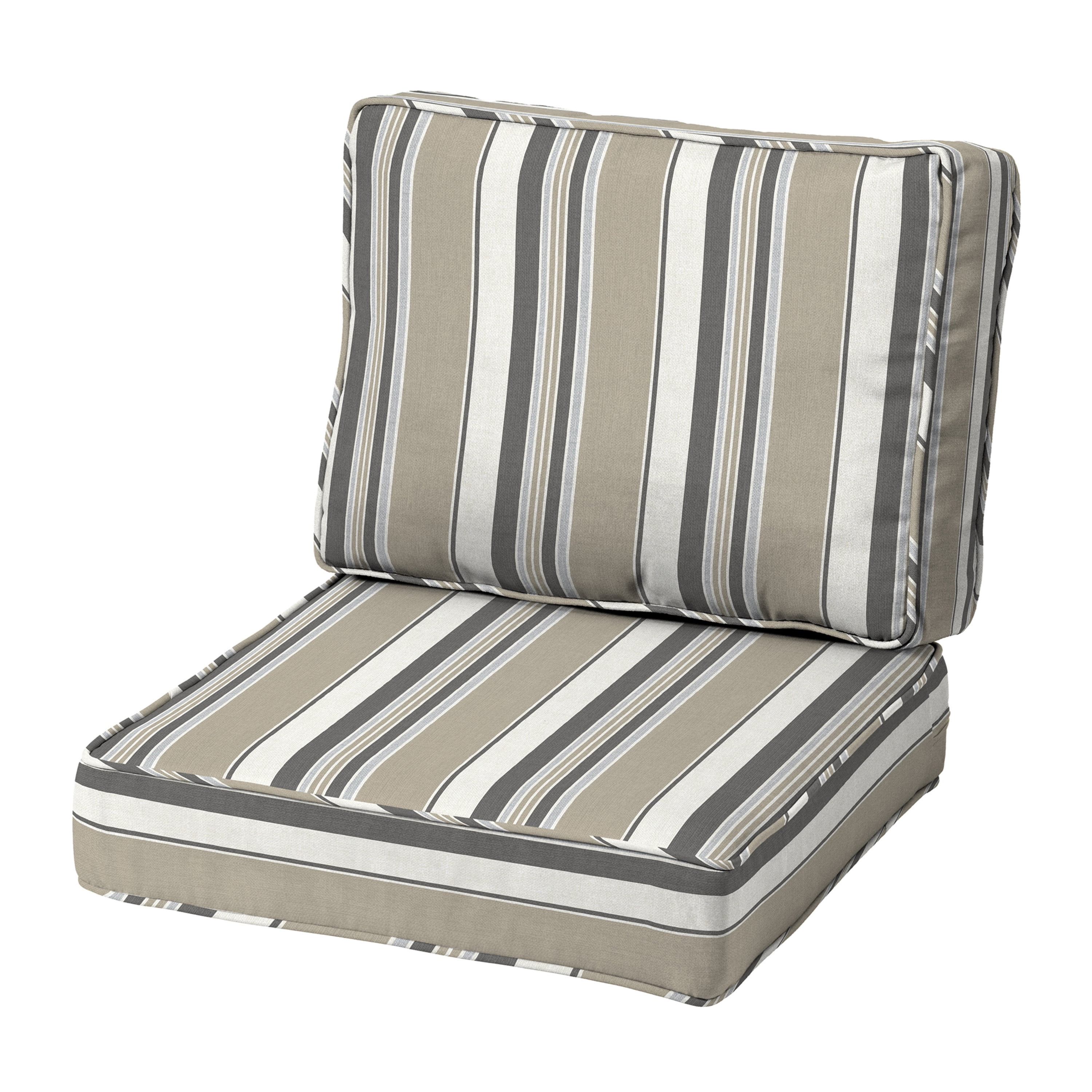 Arden Selections 19 x 19 Leala Texture Outdoor Seat Cushion Taupe