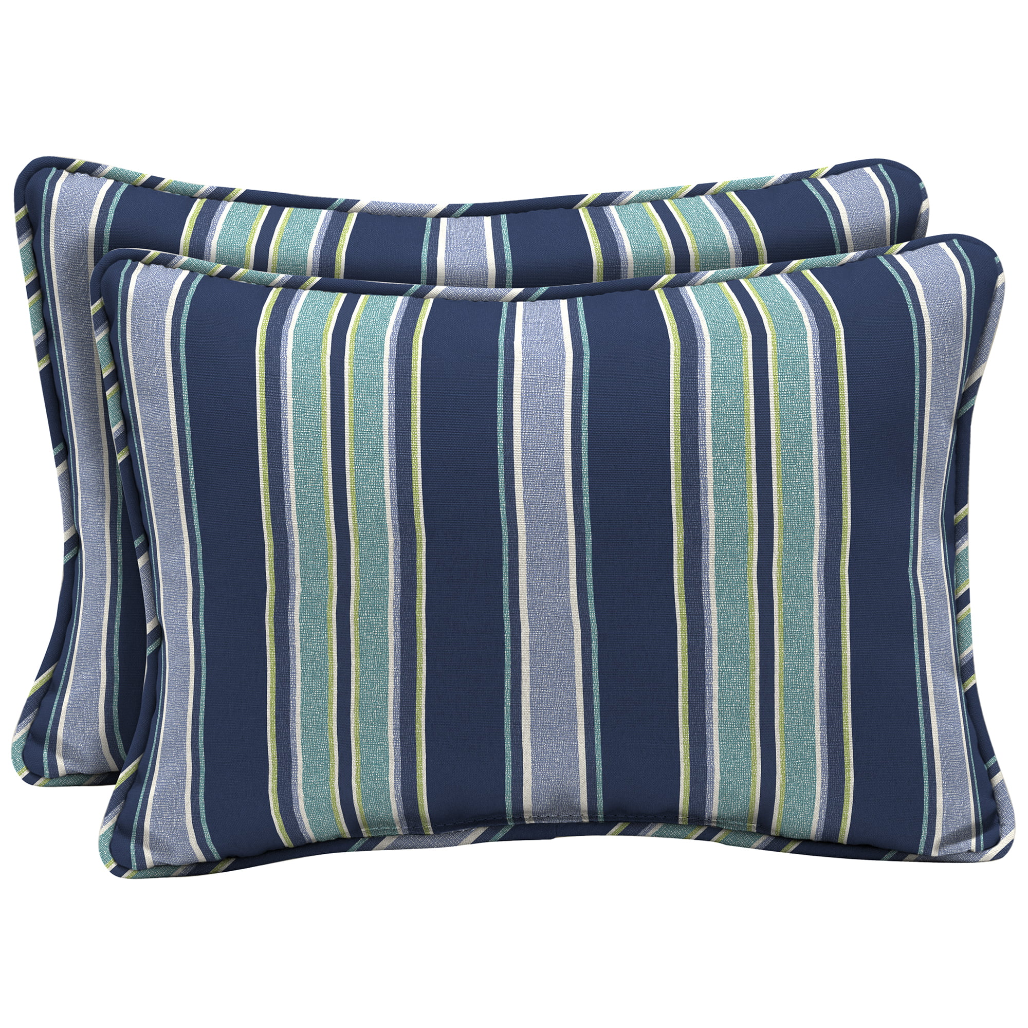 Arden Selections 2-Pack Solid Sapphire Blue Leala Square Throw Pillow in  the Outdoor Decorative Pillows department at