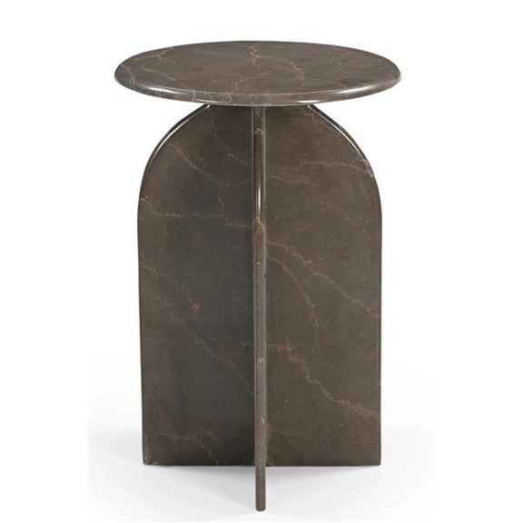 Arden Side Table in Modern Natural Brown Italian Marble