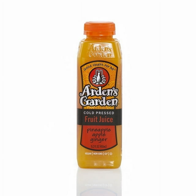 Arden's Garden Cold Pressed Fruit Juice Pineapple Apple Ginger 15.2 oz