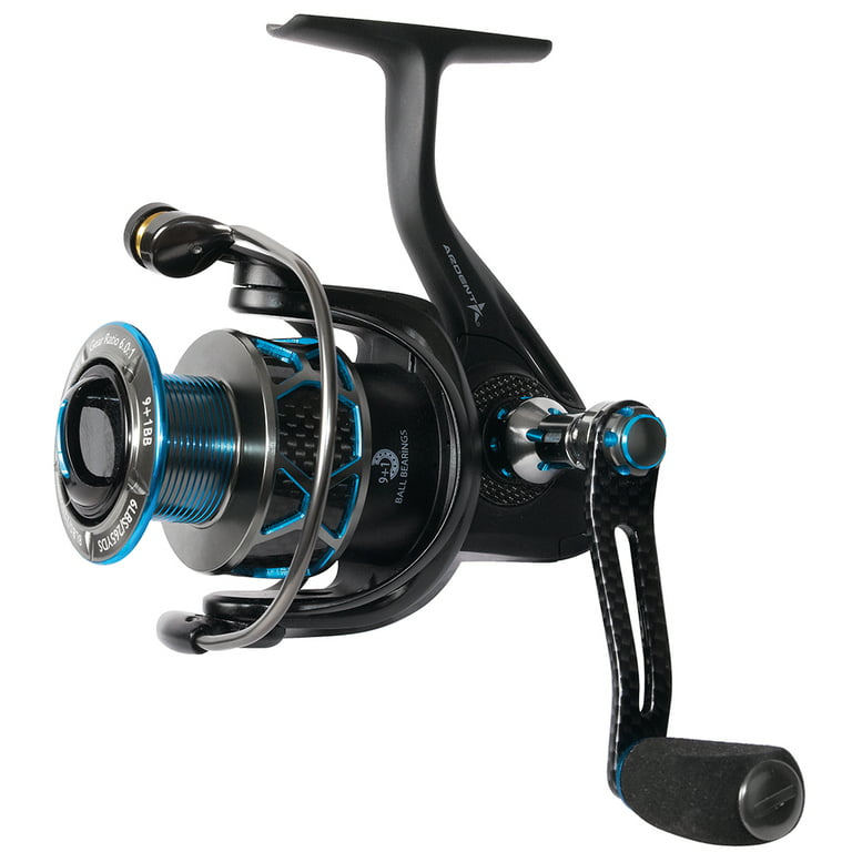 Ardent Bolt Spinning Fishing Reel 3000 size, High Speed 6.2:1 Gear Ratio,  12 lb. / 120 Yard Line Capacity, Carbon Fiber Handle