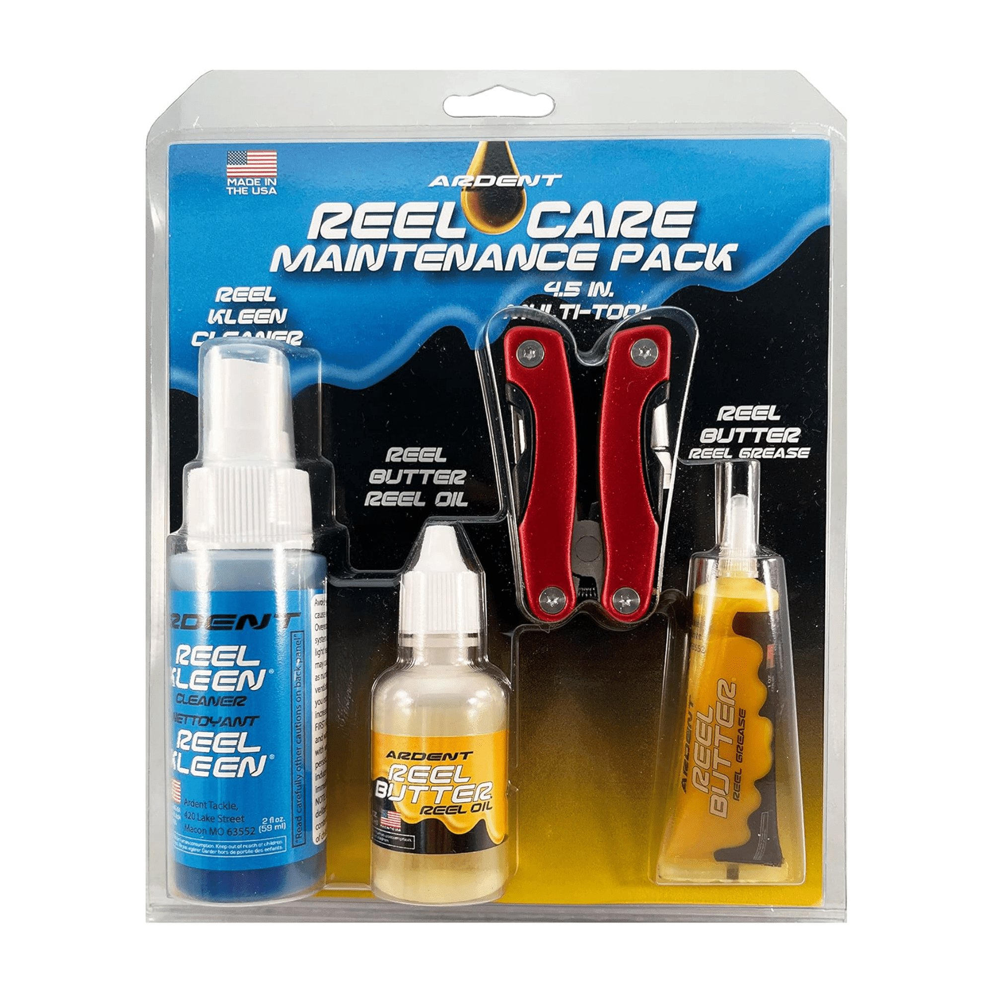 Ardent Fishing Maintenance Kit- Oil, Grease, Reel Kleen, Multi Tool ...