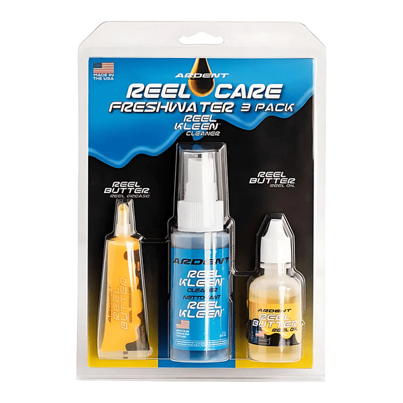 Ardent Reel Care Freshwater 3 Pack, Includes Reel Butter Grease, Reel Kleen Cleaner, Reel Butter Oil, Long Lasting Protection, Prevents Corrosion and Smooth Casting