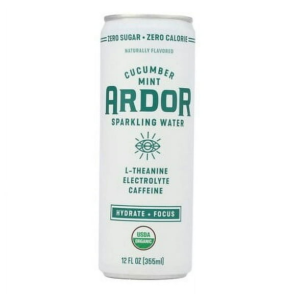 Ardor Organic Sparkling Water Cucumber Mint 12 fl oz (Pack of 12)