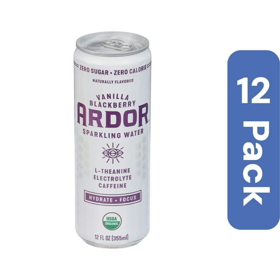 Ardor Organic Sparkling Water Vanilla Blackberry 12 fl oz (Pack of 12)