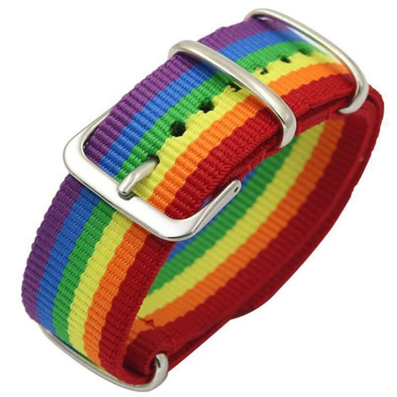 Ardorlove LGBT Pride Woven Braided in Stainless Steel