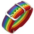 thumbnail image 1 of Ardorlove LGBT Pride Woven Braided in Stainless Steel, 1 of 6
