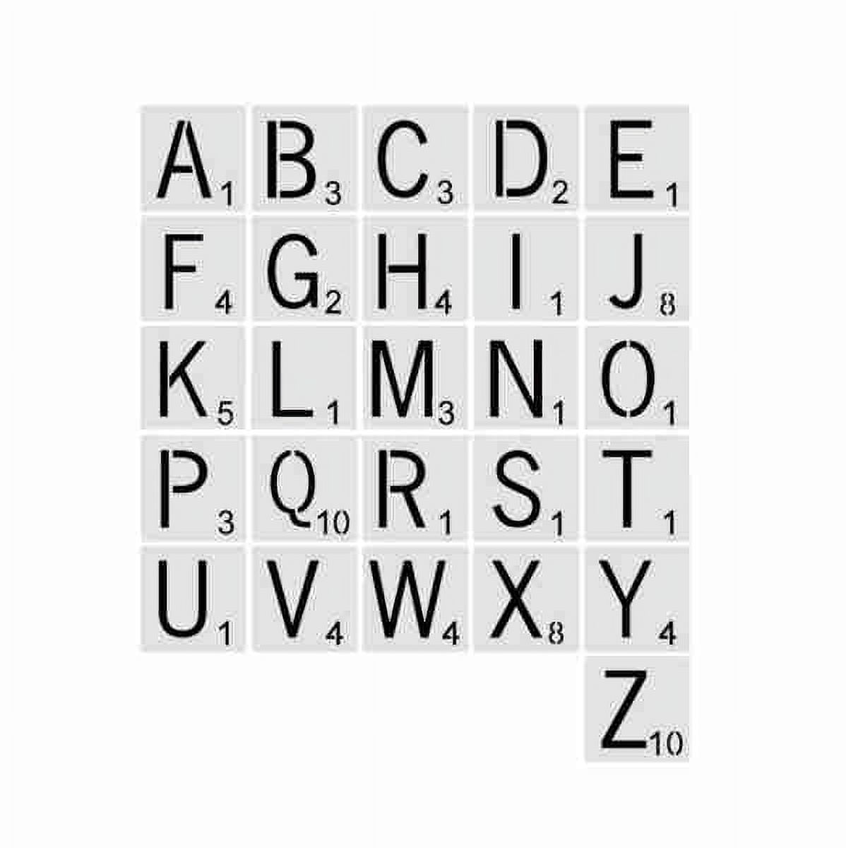 Ardorlove Reusable Scrabble Style Tile Stencil Letters Stencil Template ...