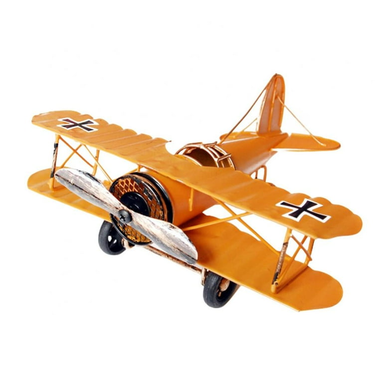 Ardorlove Vintage Retro Iron Aircraft Handicraft Metal Biplane Plane Aircraft Models