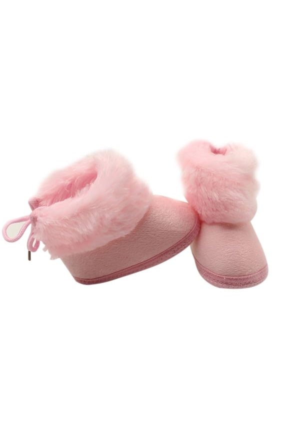 Winter Sweet Newborn Baby Girls Princess Winter Boots First Walkers Soft Soled Infant Toddler Kids Girl Footwear Shoes