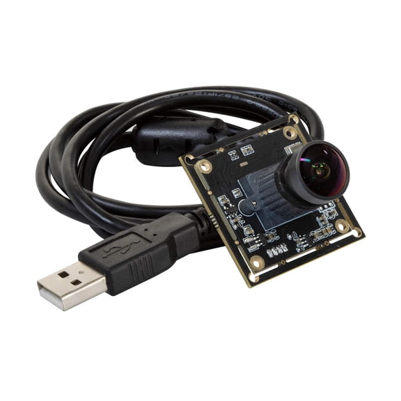 Arducam 1080P Low Light WDR Ultra Wide Angle USB Camera Module for Computer, 2MP CMOS IMX291 160 Degree Fisheye Mini UVC USB2.0 Webcam Board with Microphone, 3.3ft Cable for Windows Linux Mac OS