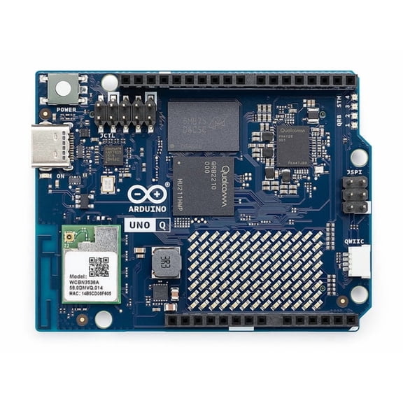 Arduino ABX00162 UNO Q Hybrid Board,Qualcomm QRB2210 & STM32U585 , AI Vision, IoT, Robotics, Linux ,Wi-Fi  USB-C