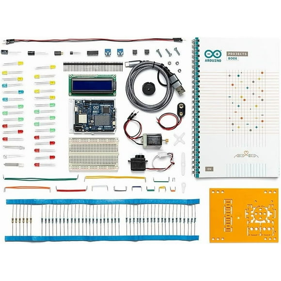 Arduino K000007_R4 Starter Kit R4 Learn Electronics & Coding w/ The UNO R4 WiFi Board, 13 Guided Projects Printed Book