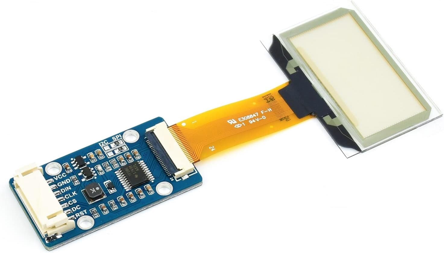 for /Arduino/STM32, 1.51" Transparent OLED Screen with Expansion Board, 128x64 Pixels Light Blue Color Display,3.3V / 5V Voltage Embedded Chip, SPI/I2C Interfaces