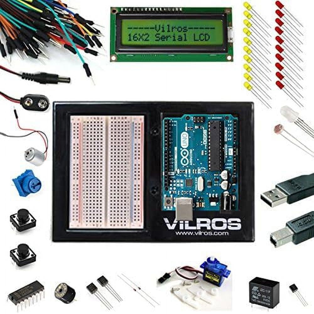 Arduino Uno Ultimate Starter Kit + LCD Module - Includes 72 Page ...