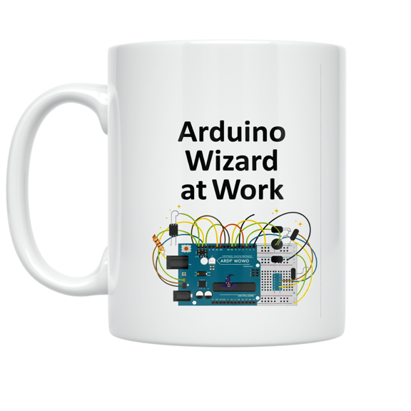 Arduino Wizard at Work Design - Arduino Enthusiast - 11 oz Ceramic Coffee Mug