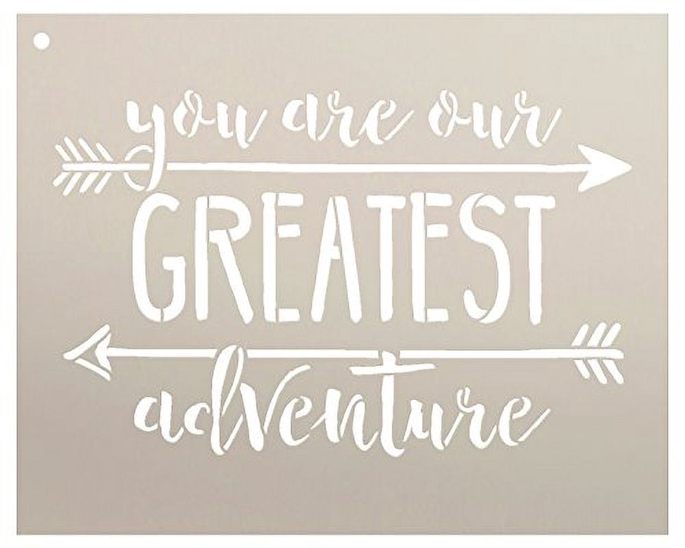 Are Our Greatest Adventure Stencil By Studior12 | Rustic Word Art ...