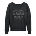 thumbnail image 1 of Are You Afraid Of The Dark? - Midnight Society - Women's Lightweight French Terry Long Sleeve Shirt, 1 of 4