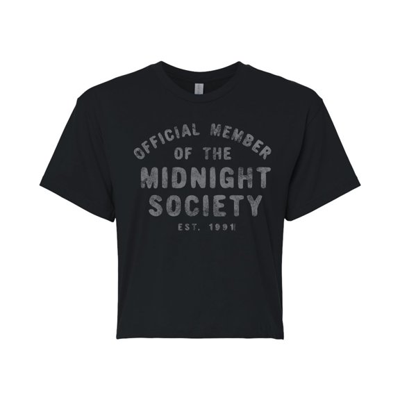 Are You Afraid of the Dark - Midnight Society Official Member - Junior's Cropped Graphic T-Shirt