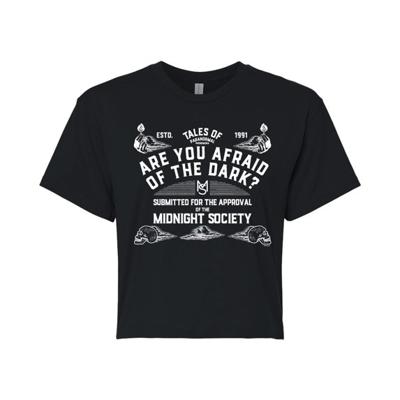 Are You Afraid of the Dark - Midnight Society Seance Board - Junior's Cropped Graphic T-Shirt