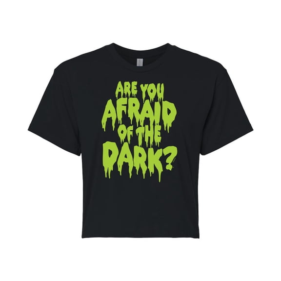 Are You Afraid of the Dark - Ooze Logo - Junior's Cropped Graphic T-Shirt