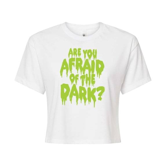 Are You Afraid of the Dark - Ooze Logo - Junior's Cropped Graphic T-Shirt
