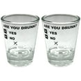 thumbnail image 1 of Are You Drunk? - 2oz Novelty Shot Glass - 2 Piece Set, 1 of 3