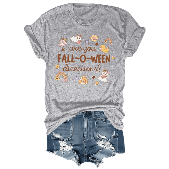 Are You Fall-O-Ween Directions Shirt Funny Ghost Pumpkin Halloween T-Shirt